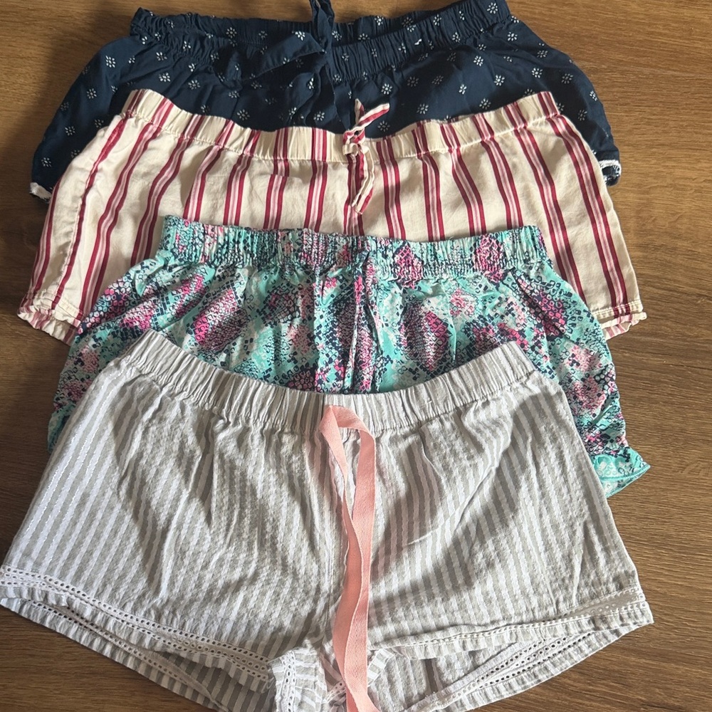 Victoria's Secret Mixed Pattern Sleep Shorts Set - Navy, Cream, Mint, Gray, Pink